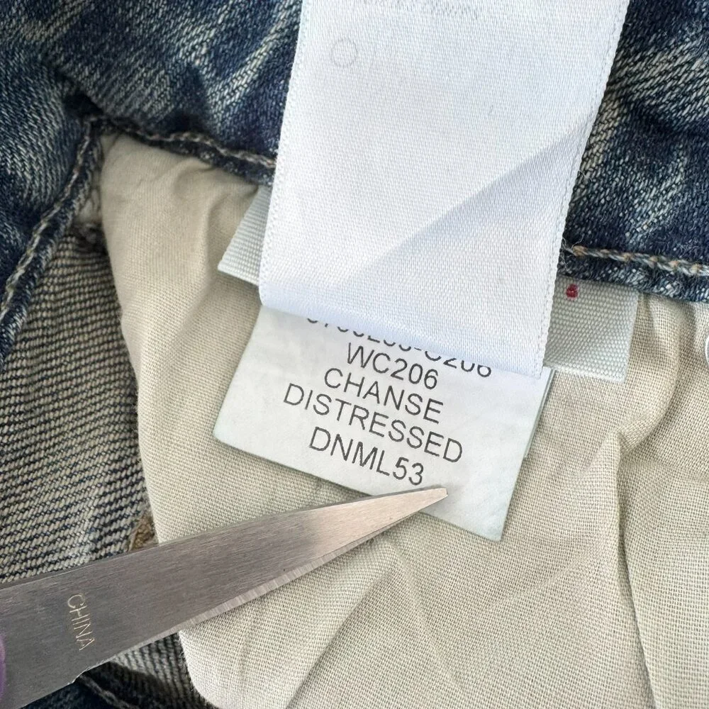 NWT Paige Sasha Wide-Leg Jeans Jewel Button Chance Distressed 28 - Picture 7 of 10